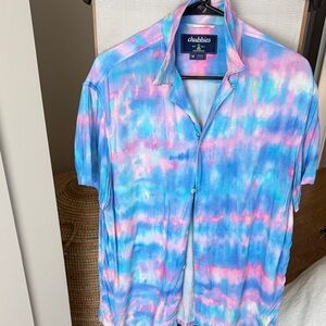 Chubbies Men's Tie-Dye Shirt - Blue, Pink, White